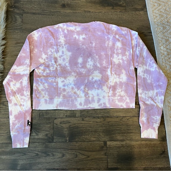 NWOT BSR By Samii Ryan Sensitive Tie Dye Crop Sweatshirt - Picture 4 of 7